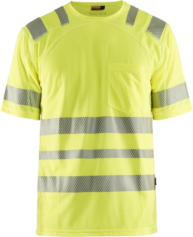 Blaklader 34901011 Hi-Vis Short Sleeved T-Shirt, Yellow