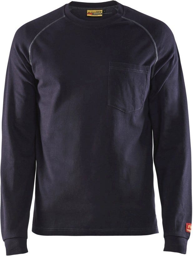 Blaklader 34931770 FR Long Sleeve T-Shirt, Navy Blue