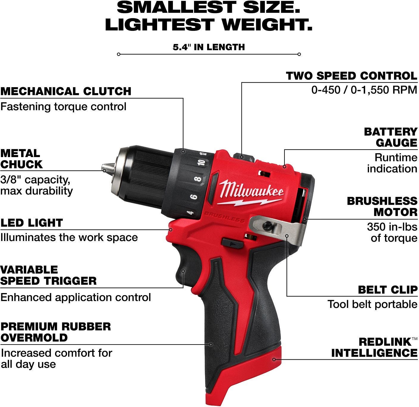 Milwaukee 3494-22 M12 Subcompact Brushless 2-Tool 2.0Ah Combo Kit