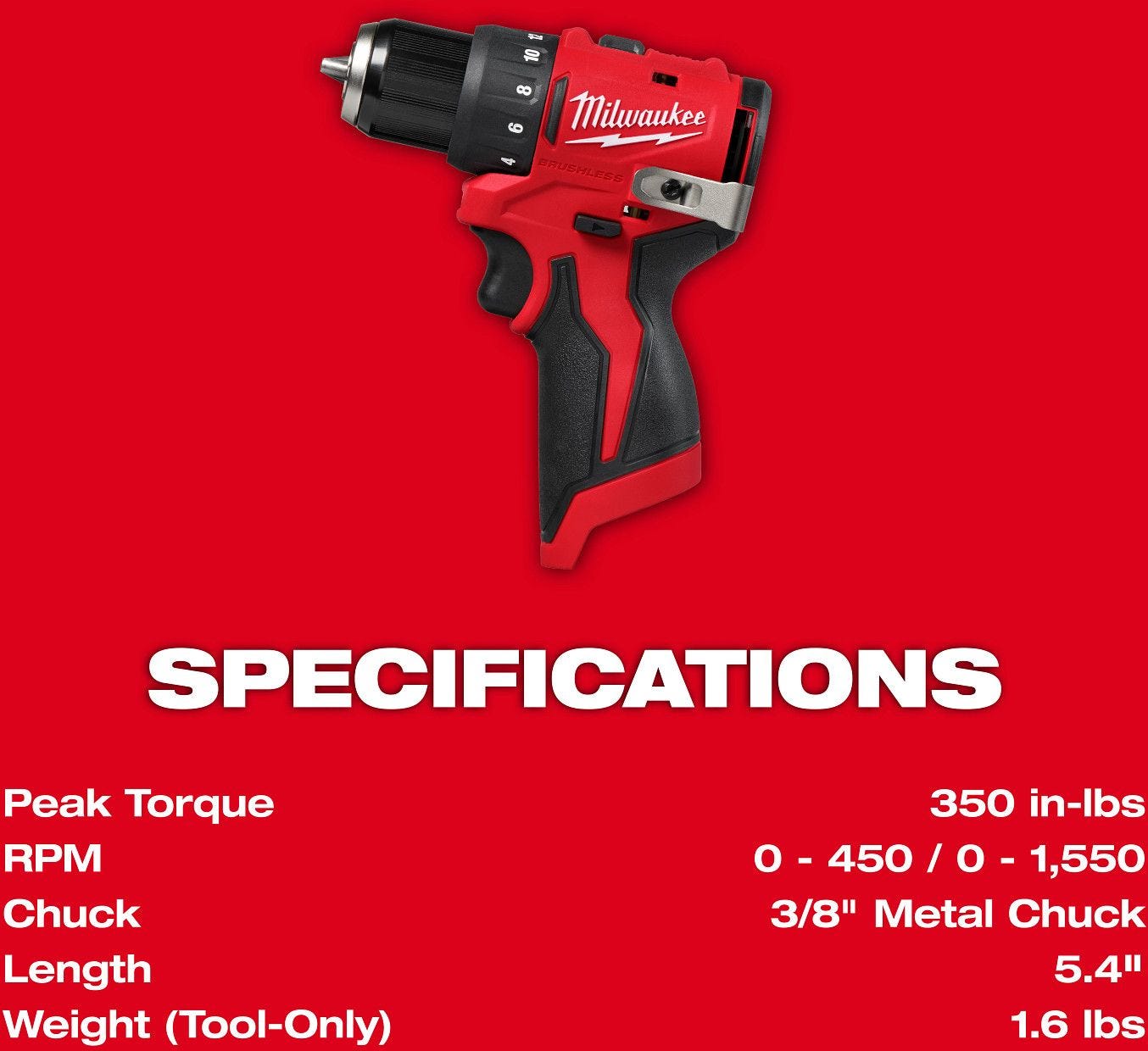 Milwaukee 3494-22 M12 Subcompact Brushless 2-Tool 2.0Ah Combo Kit