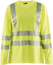 Blaklader 34971013 Women's Hi-Vis Long Sleeve T-Shirt, Yellow