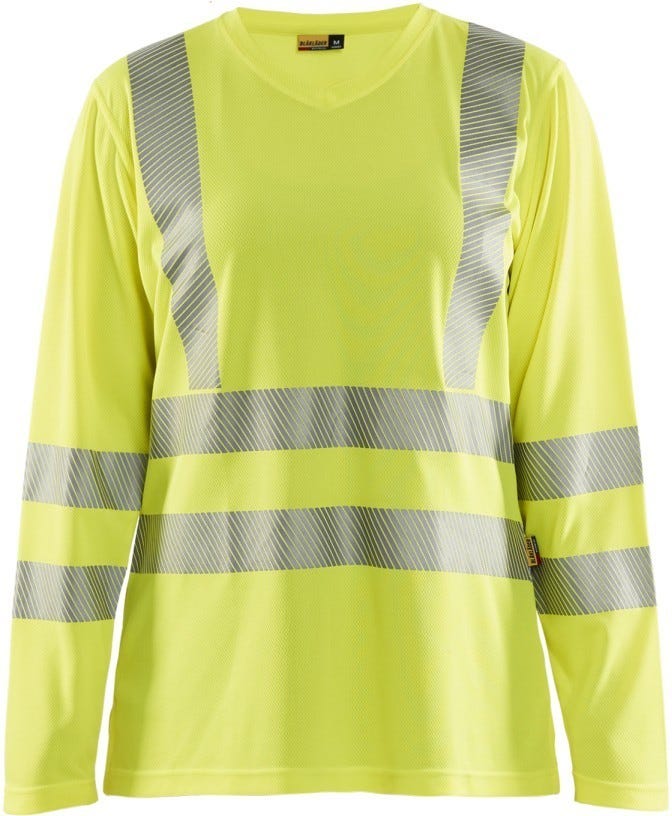 Blaklader 34971013 Women's Hi-Vis Long Sleeve T-Shirt, Yellow