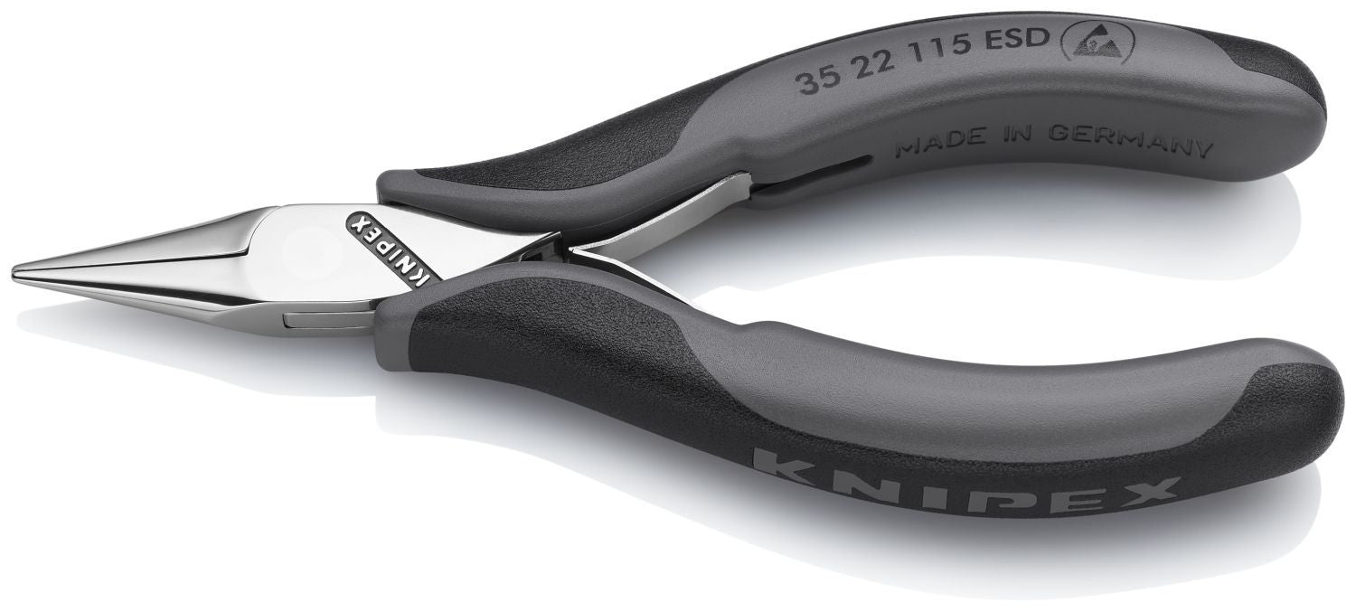 Knipex 35 22 115 ESD Electronics Pliers-Half Round Tips, ESD Handles