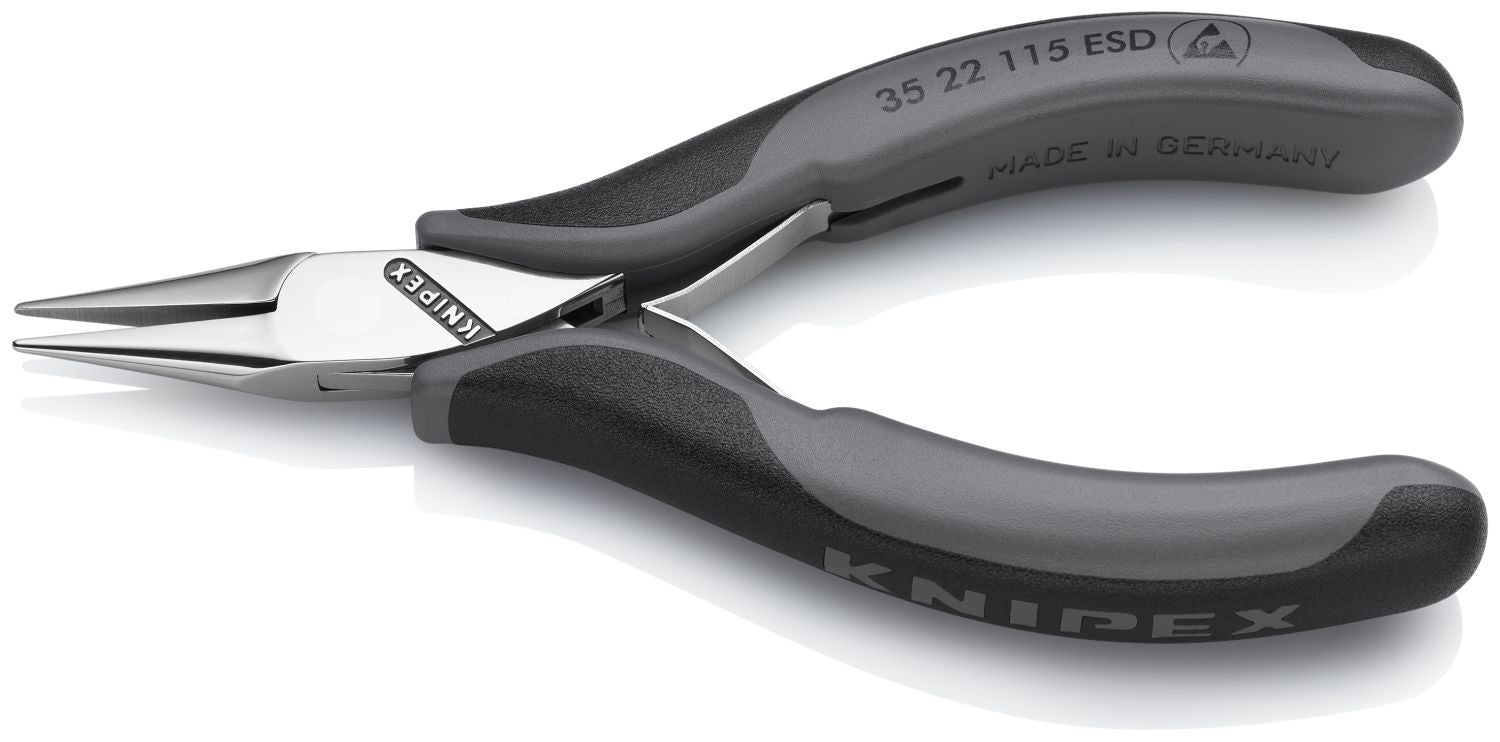 Knipex 35 22 115 ESD Electronics Pliers-Half Round Tips, ESD Handles
