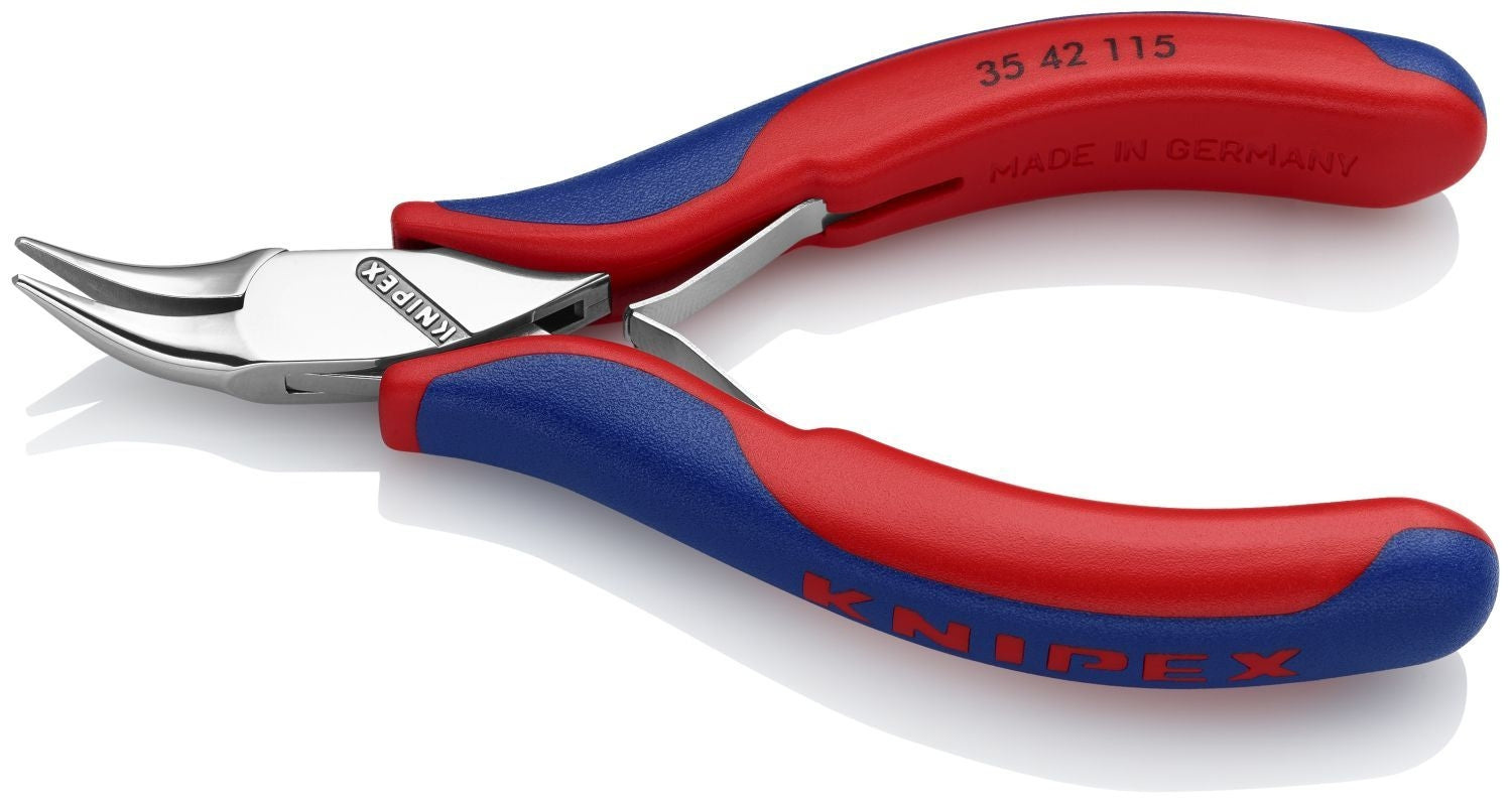Knipex 35 42 115 Electronics 45&deg; Angled Pliers-Half Round Tips