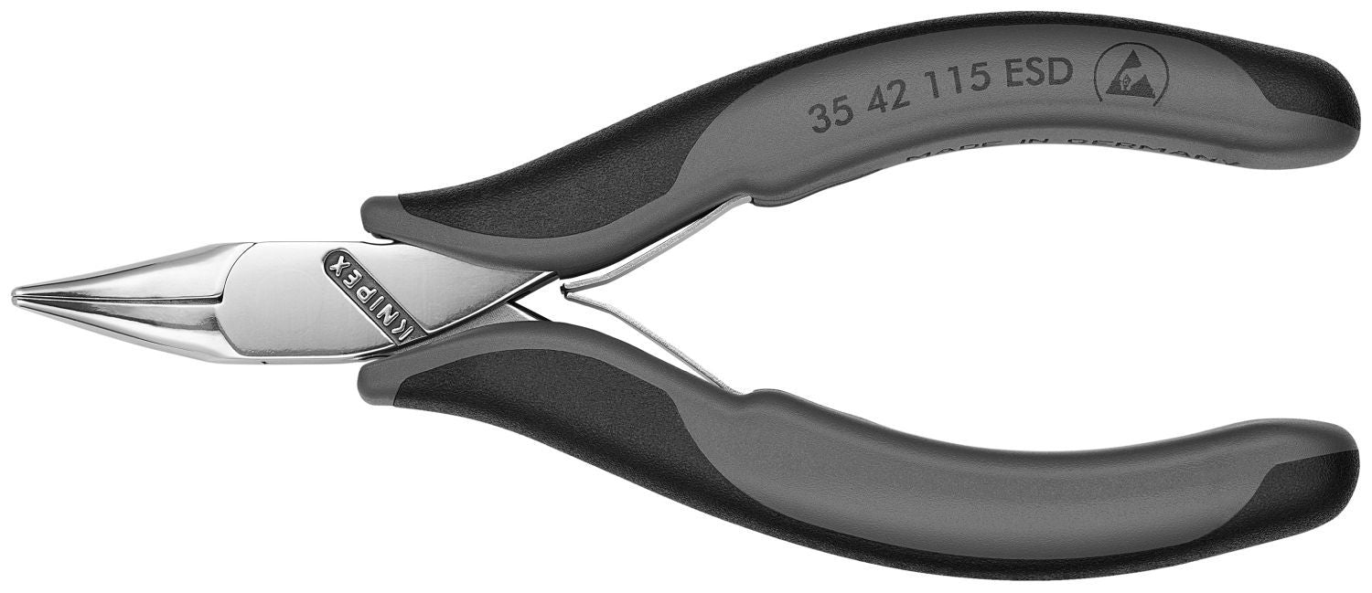 Knipex 35 42 115 Electronics 45&deg; Angled Pliers-Half Round Tips