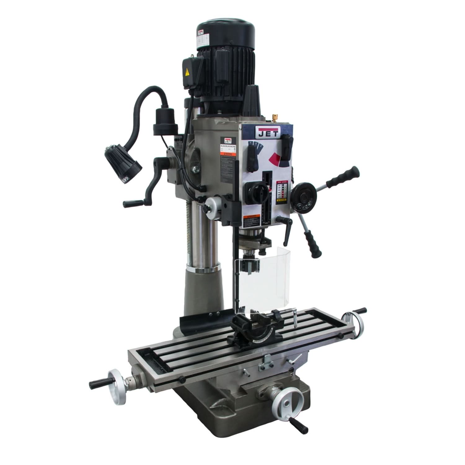 JET 351146 JMD-40GHPF Geared Head Mill/Drill with Power Downfeed & Newall DP500 2-Axis DRO
