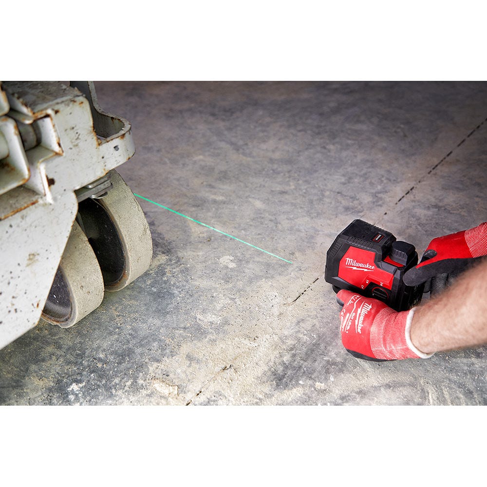 Milwaukee 3521-21 USB Rechargeable Green Cross Line Laser
