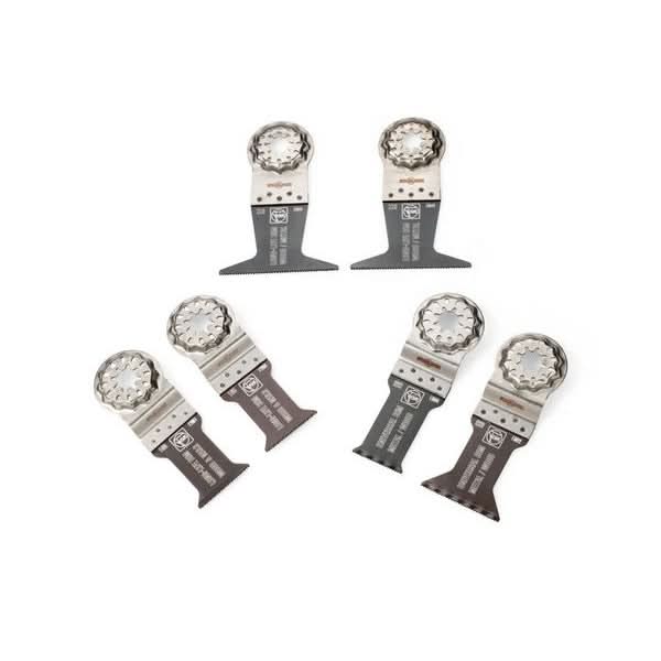 Fein 35222967010 6-Piece Best of E-Cut Starlock Wood & Metal Oscillating Tool Blade Set