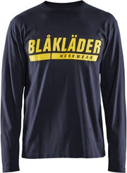 Blaklader 35571042 Long Sleeve T-Shirt with Print, Navy Blue