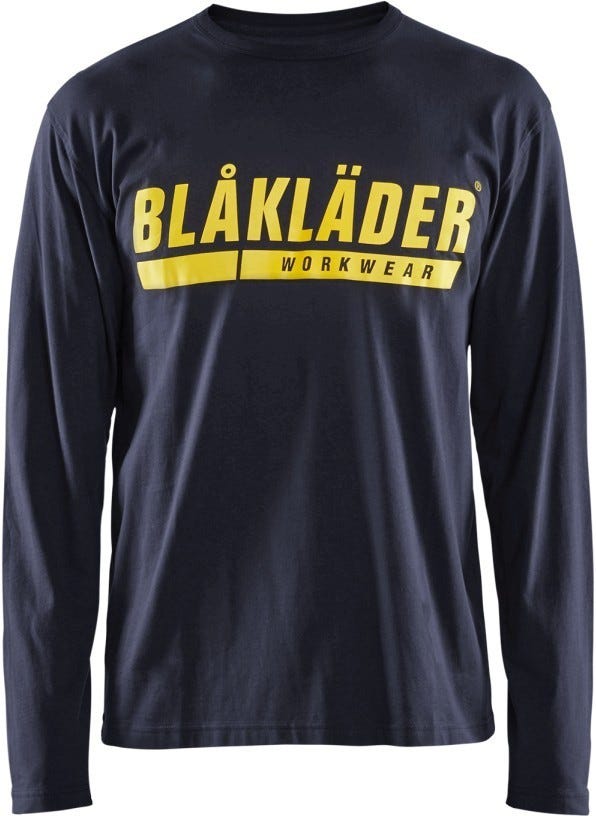 Blaklader 35571042 Long Sleeve T-Shirt with Print, Navy Blue