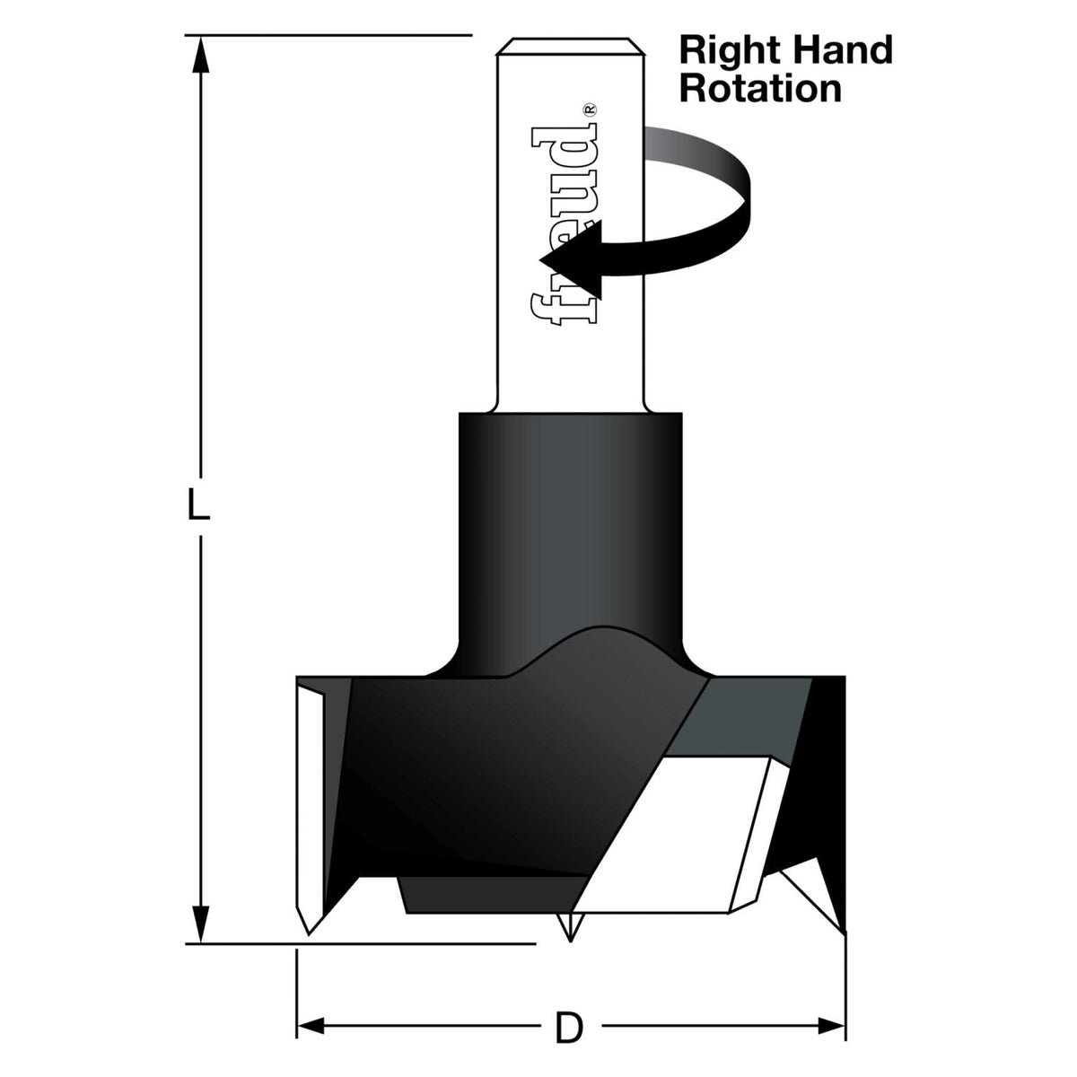 Freud 3557E 35mm Cylinder Hinge Router Bit with 3/8 Inch shank