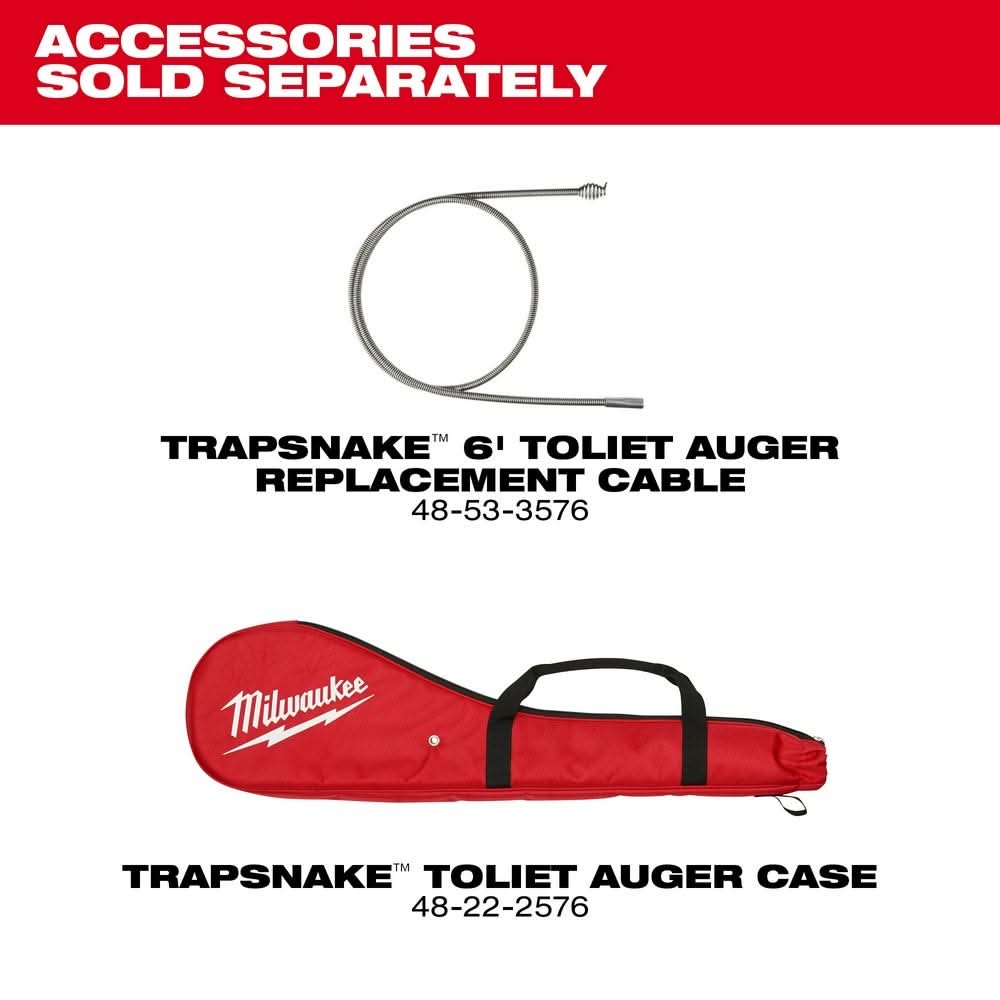 Milwaukee 3576-21 M12 TRAPSNAKE 6' Toilet Auger