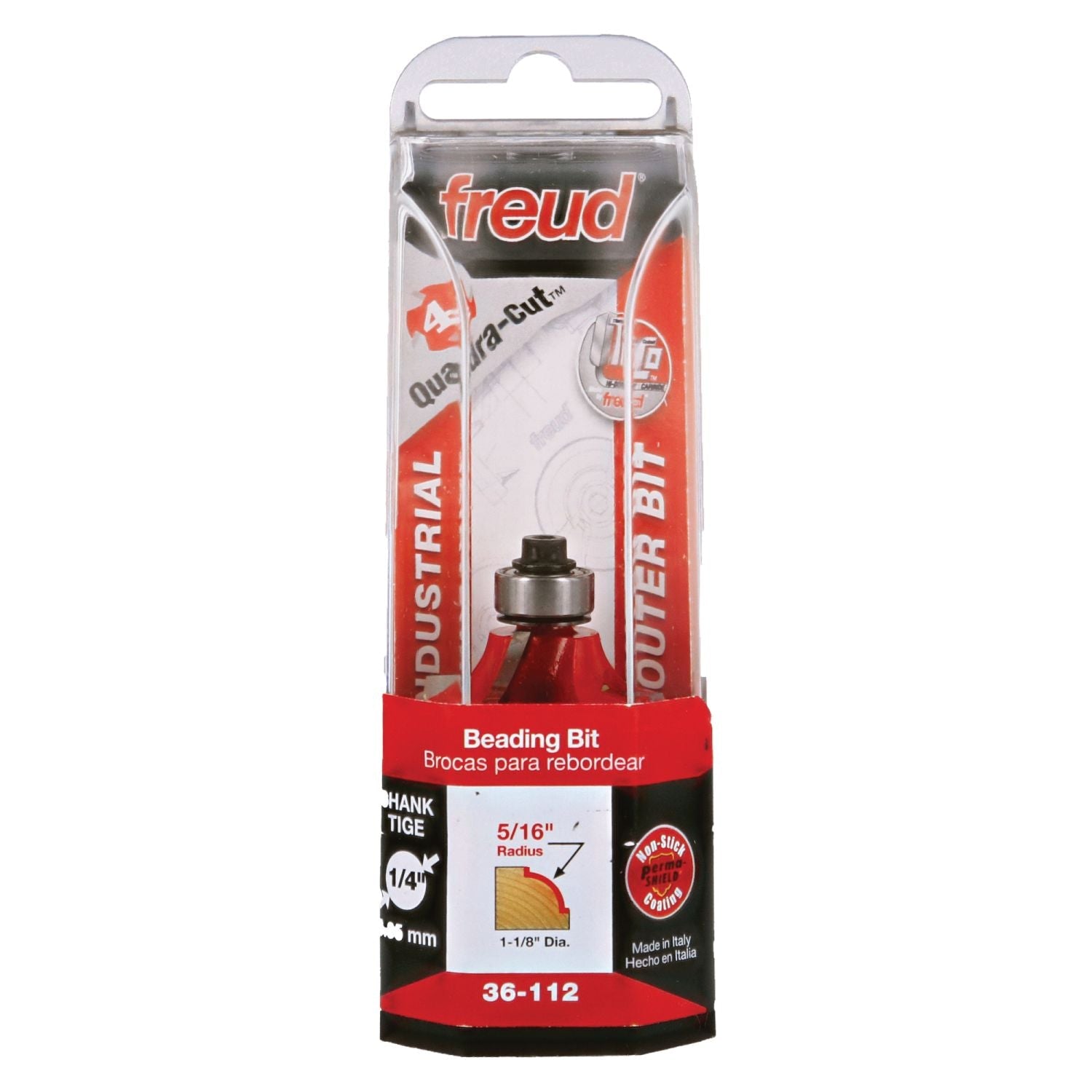 Freud 36-112 5/16-Inch Radius Beading Router Bit (Quadra-Cut)