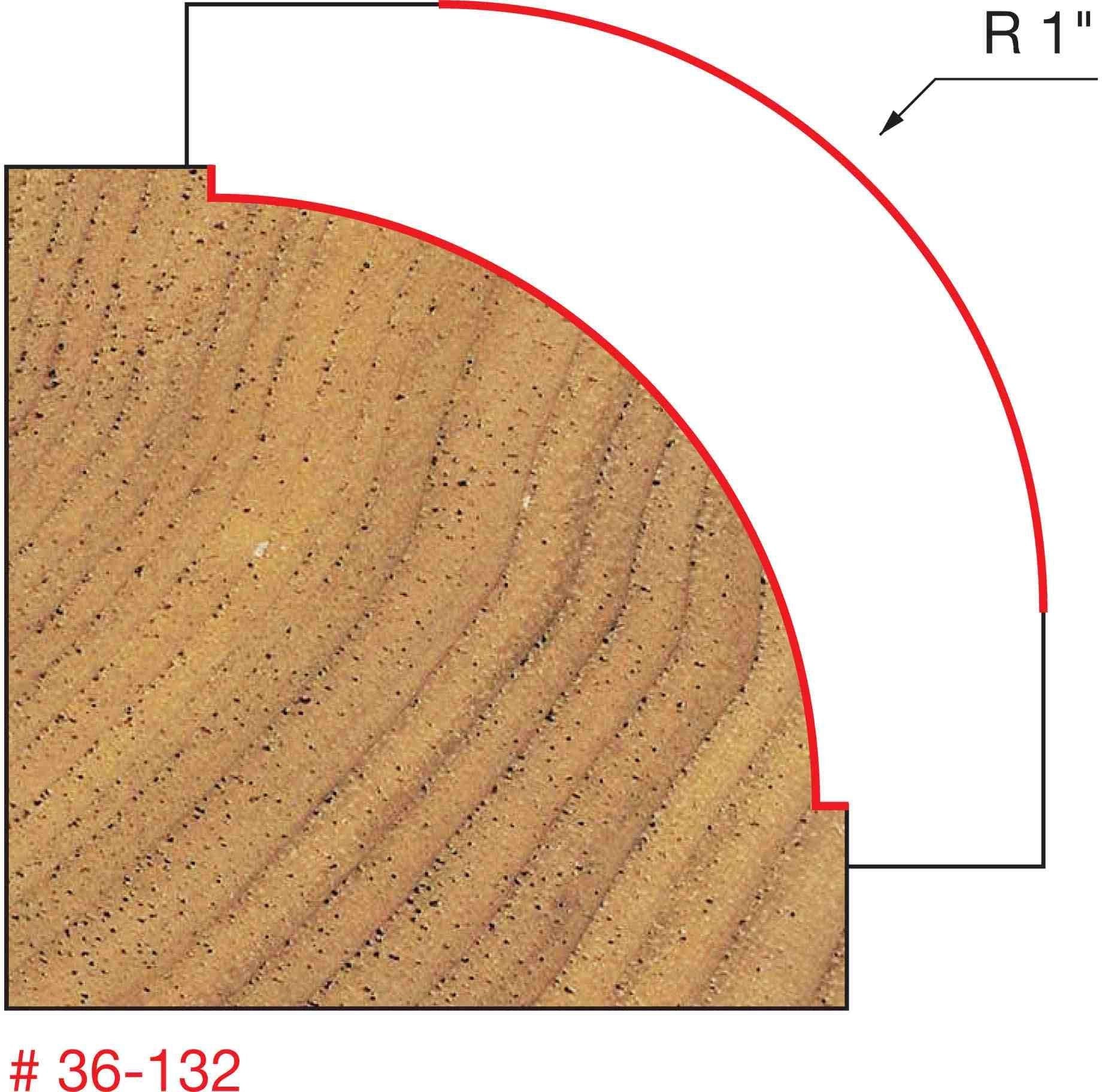 Freud 36-132 1-Inch Radius Beading Router Bit (Quadra-Cut)