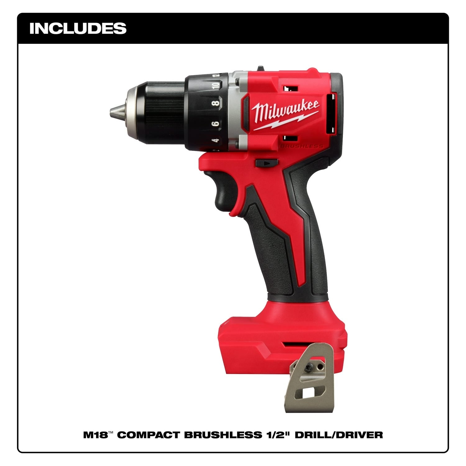 Milwaukee 3601-20 M18 Compact Brushless 1/2" Drill Driver (Bare Tool)