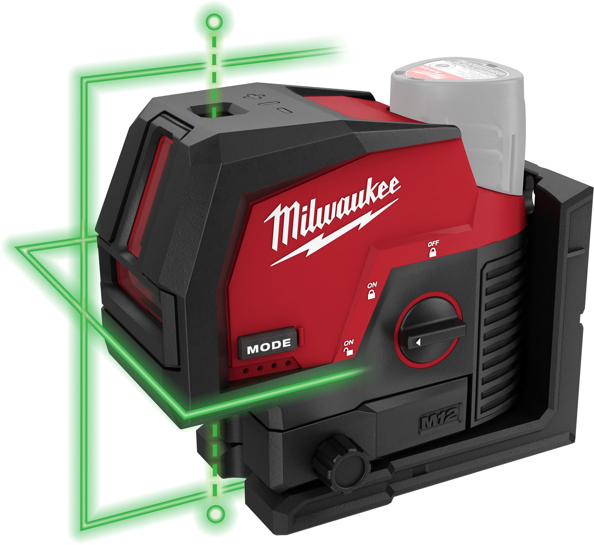 Milwaukee 3622-20 M12 Green Cross Line and Plumb Points Laser