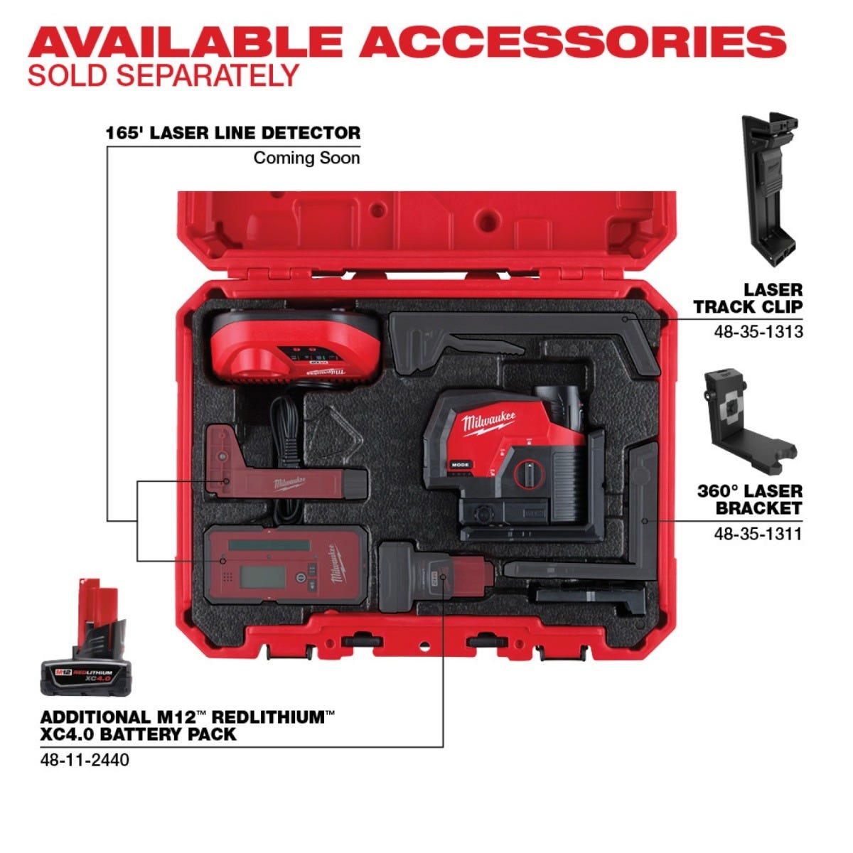 Milwaukee 3622-21 M12 Green Cross Line & Plumb Points Laser 3.0Ah Kit