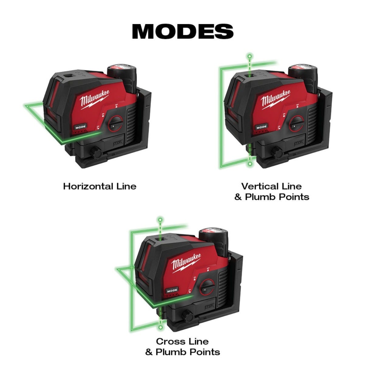 Milwaukee 3622-21 M12 Green Cross Line & Plumb Points Laser 3.0Ah Kit