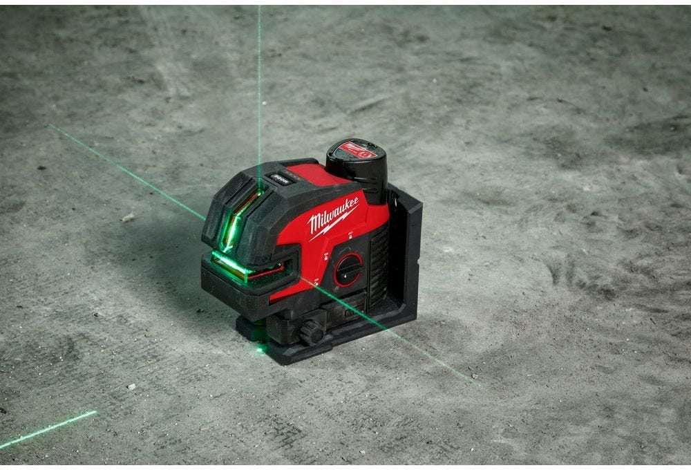Milwaukee 3624-20 M12 Green Cross Line & 4-Points Laser