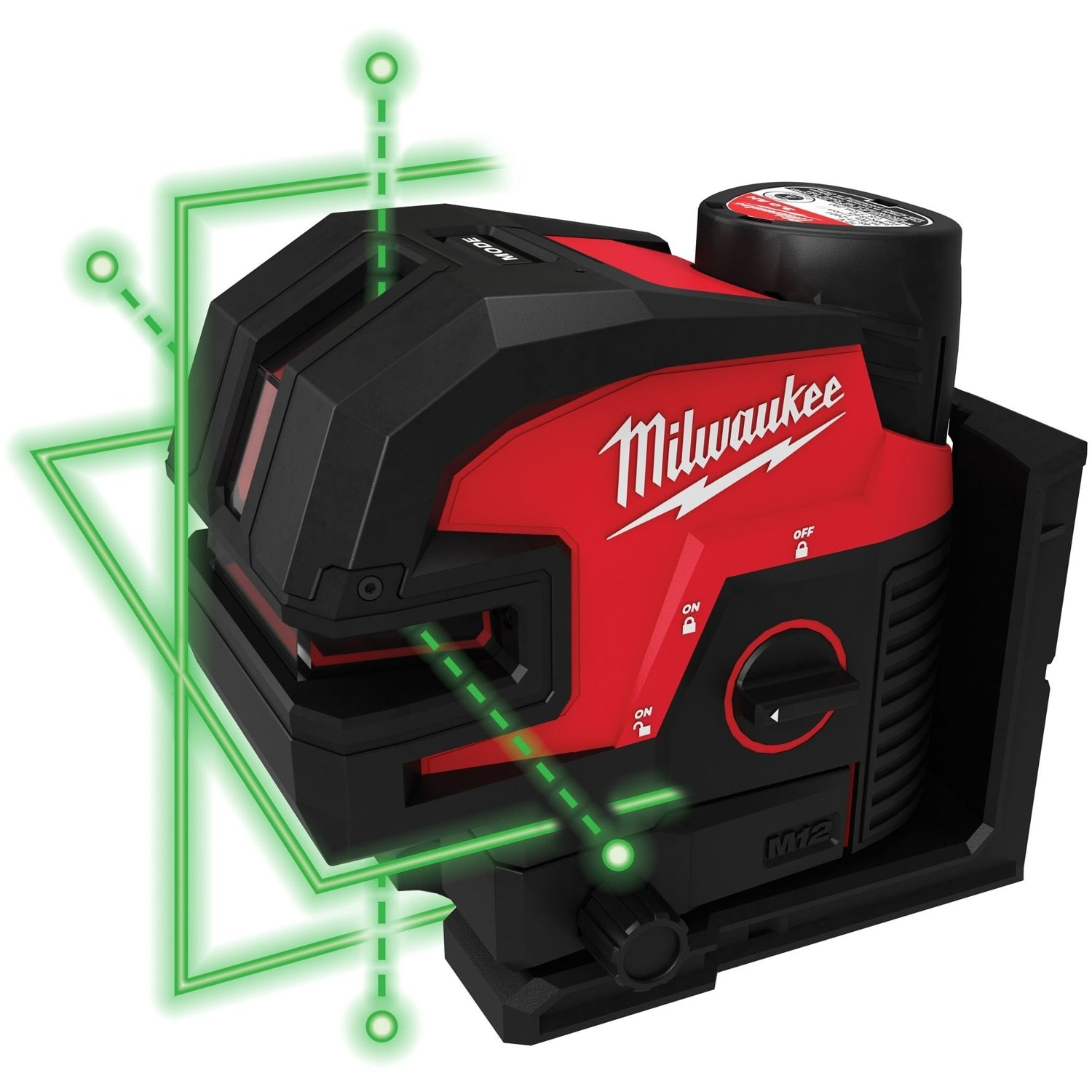 Milwaukee 3624-21 M12 Green Cross Line & 4-Points Laser Kit