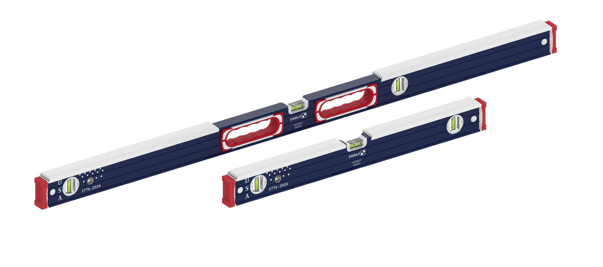 Stabila Limited Edition Patriotic Type 196 Heavy Duty Mason 24-in. and 48-in. Level Set (36250)