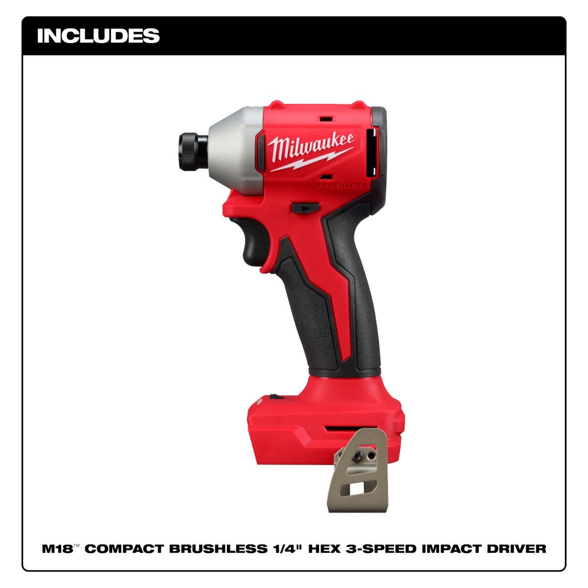 Milwaukee M18™ Compact Brushless 1/4" Hex 3-Speed Impact Driver