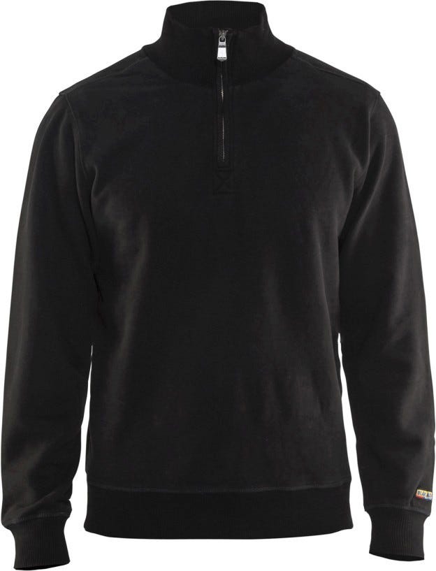 Blaklader 36551060 Half Zip Sweatshirt, Black