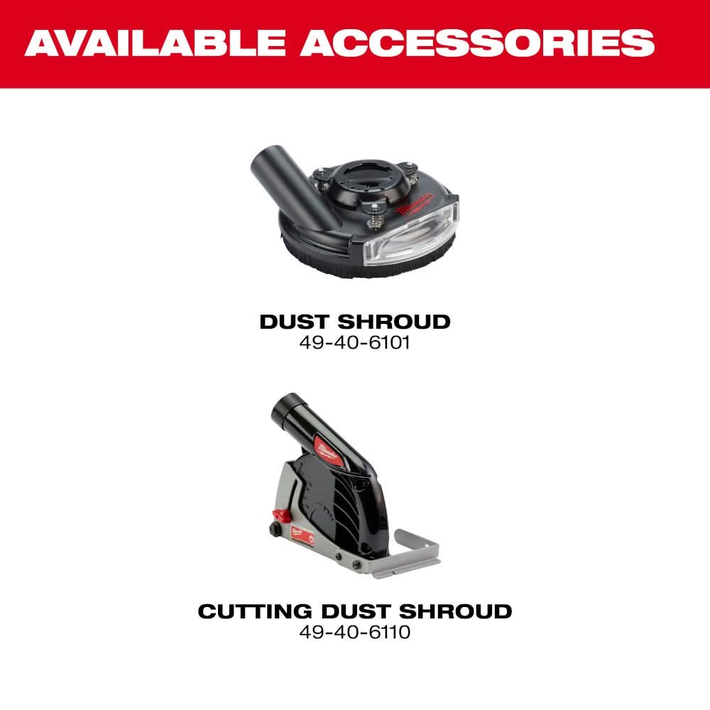 Milwaukee 3674-20 M18 FUEL 4-1/2"-7" Variable Speed Braking Grinder, Paddle Switch w/ ONE-KEY