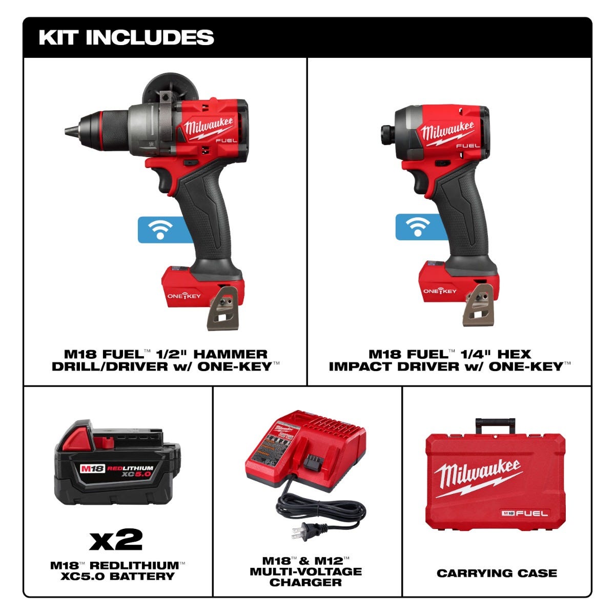 Milwaukee M18 FUEL™  2-Tool Combo Kit w/ ONE-KEY™