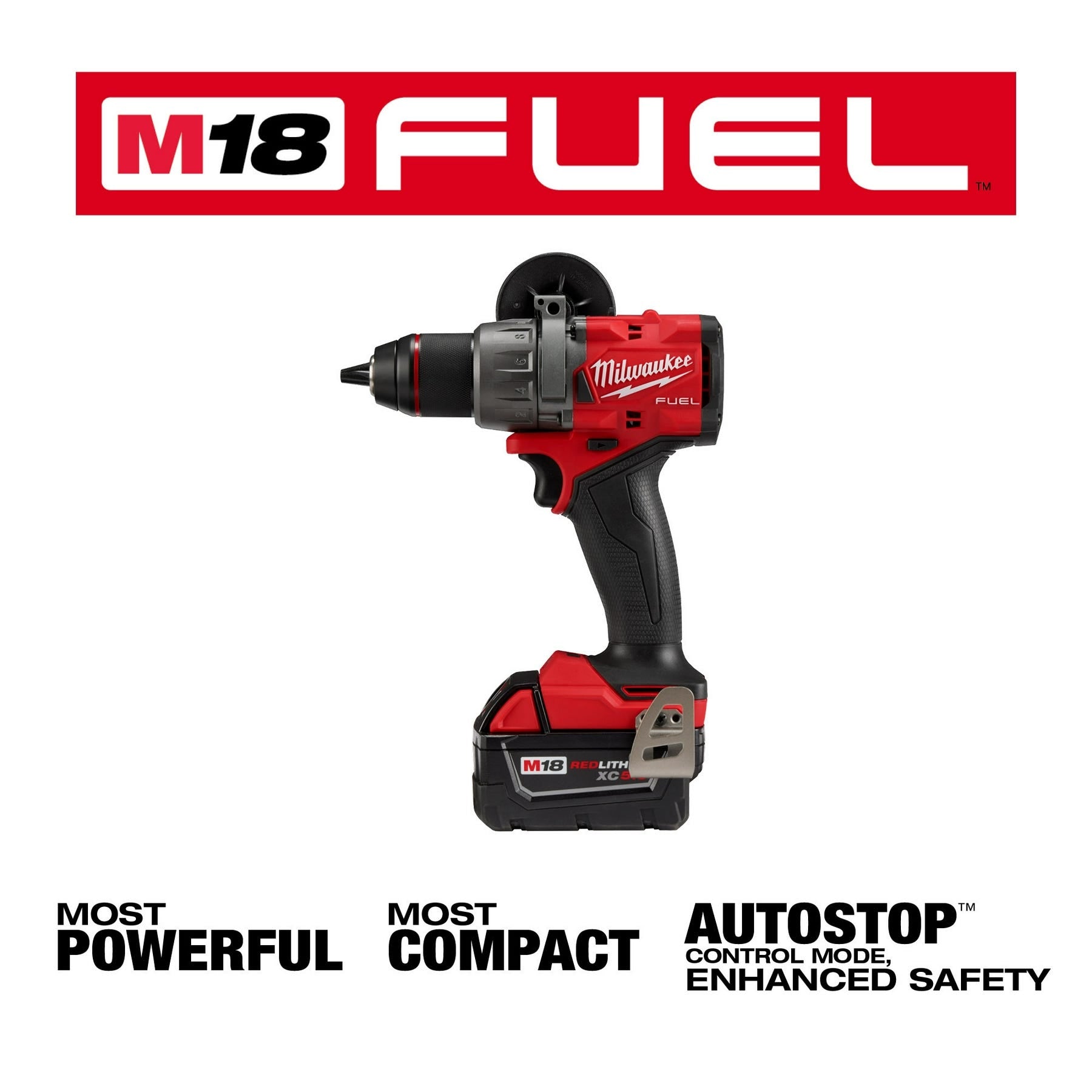 Milwaukee 3699-22 M18 FUEL 1/2-in. Hammer Drill and 1/4-in. Hex Hydraulic Driver Combo Kit