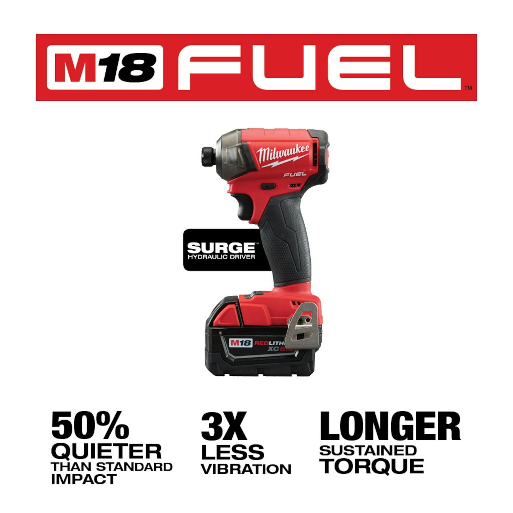 Milwaukee 3699-22 M18 FUEL 1/2-in. Hammer Drill and 1/4-in. Hex Hydraulic Driver Combo Kit