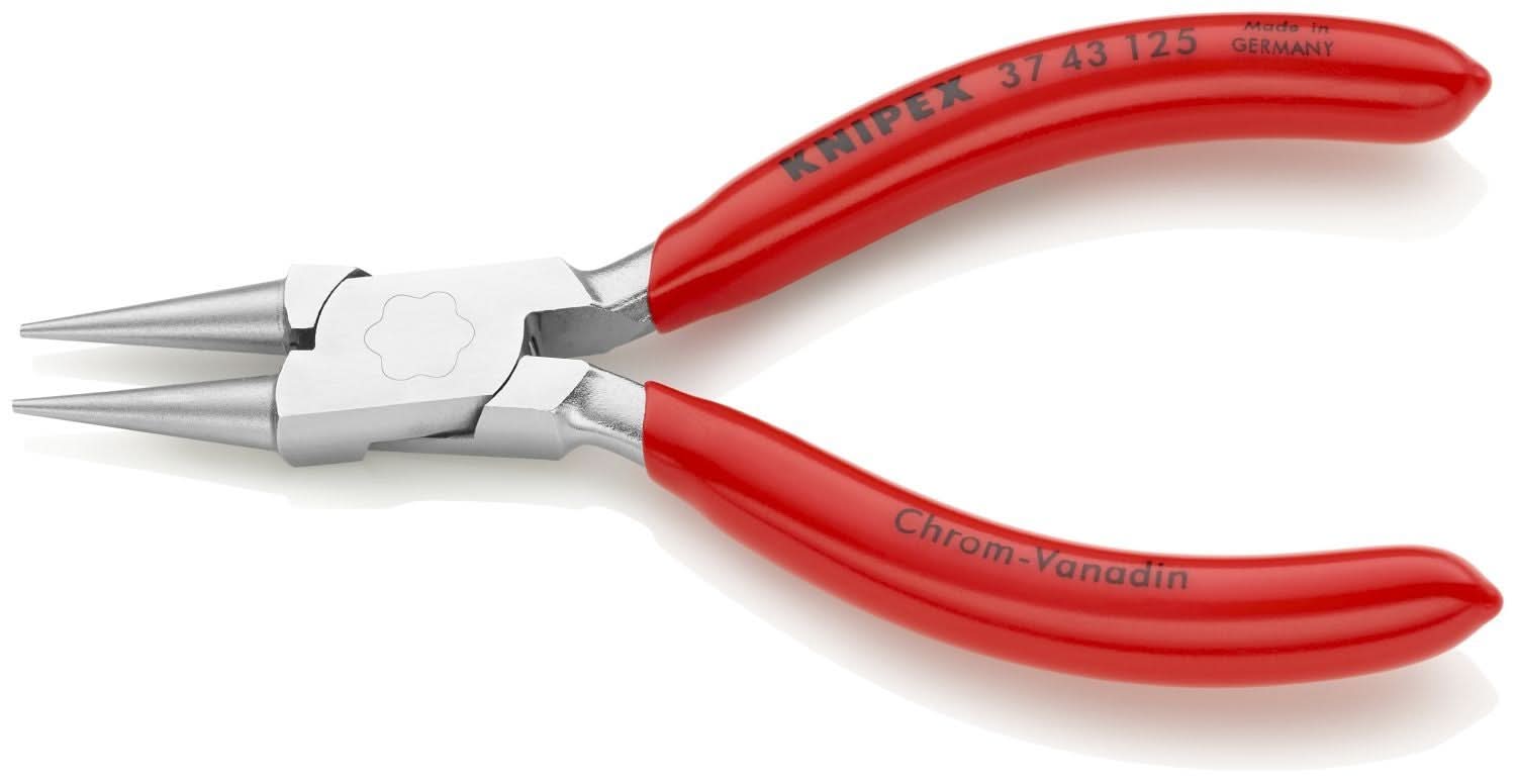 Knipex 37 43 125 Electronics Gripping Pliers-Round Pointed Tips
