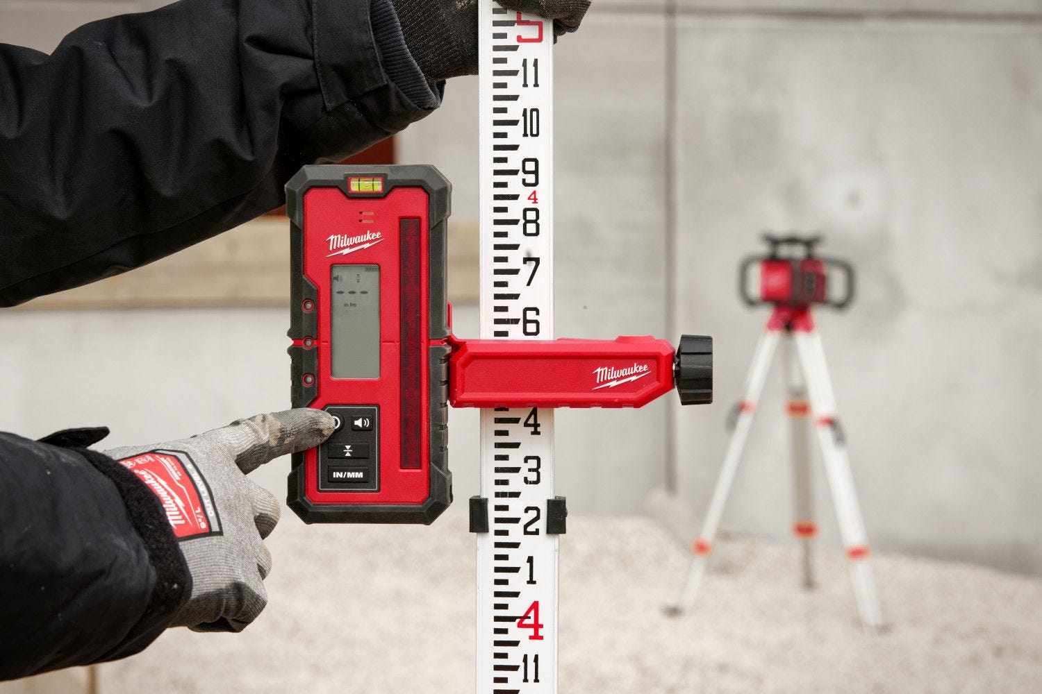 Milwaukee 3711 Red Exterior Rotary Laser Receiver