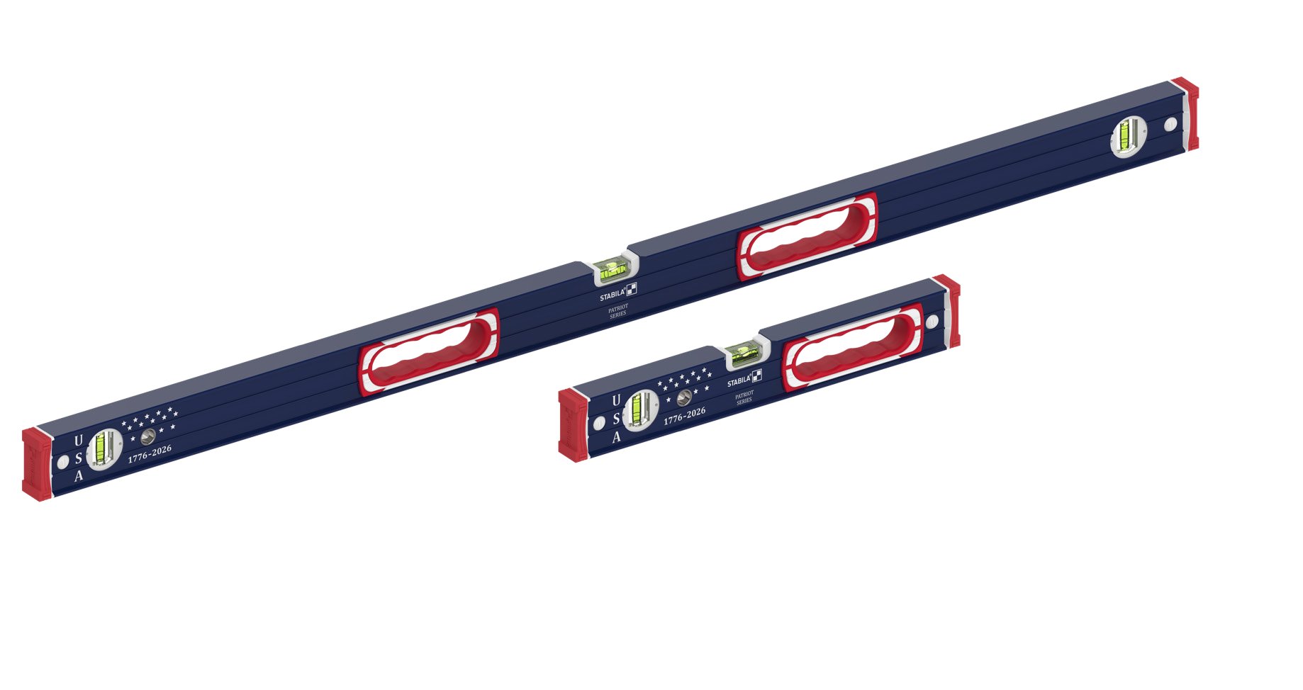 Stabila Limited Edition Patriotic Type 196 Heavy Duty 16-in. and 48-in. Level Set (37250)