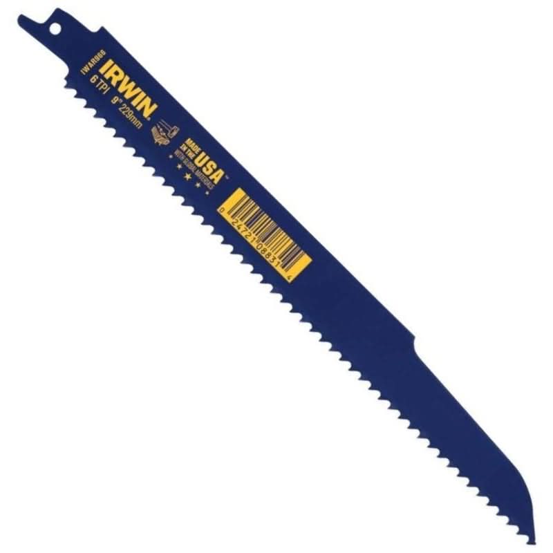 Irwin 372966BB Demolition Reciprocating Blades 9-in. 6 TPI (Bulk)
