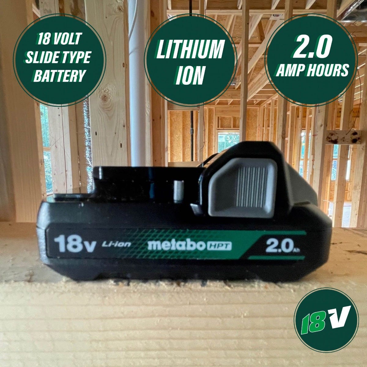 Metabo HPT 377797M 18V 2.0Ah Battery (with fuel indicator)