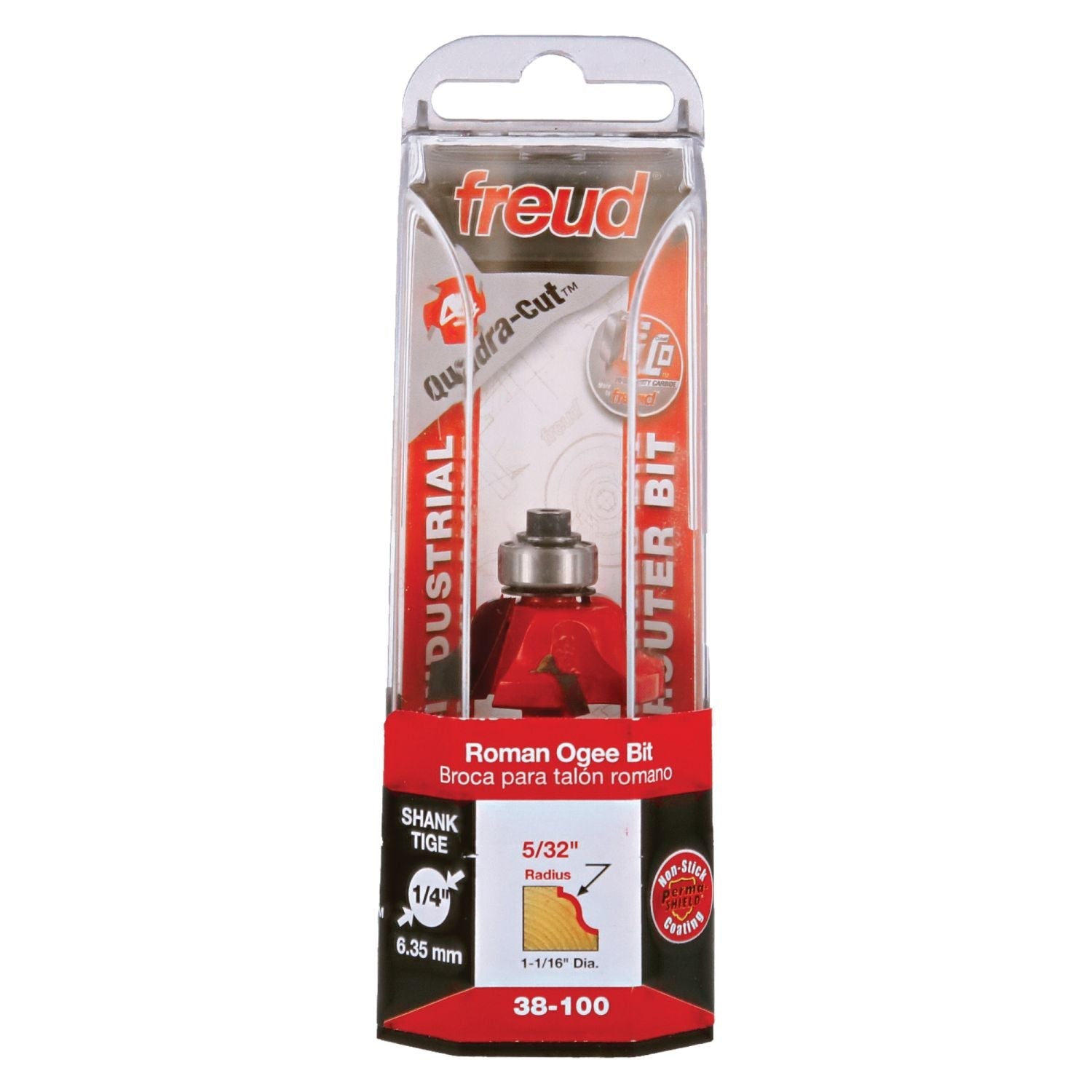 Freud 38-100 1-1/16-Inch Roman Ogee Router Bit (Quadra-Cut)