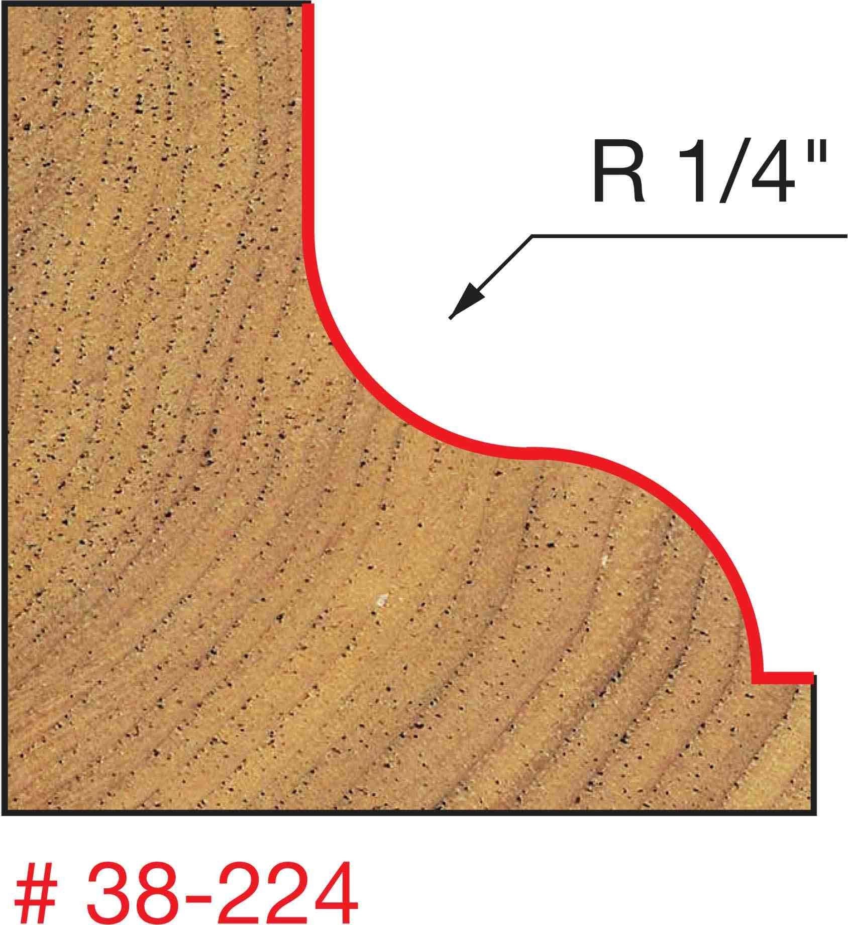 Freud 38-224 1-1/2-Inch Ogee Fillet Router Bit