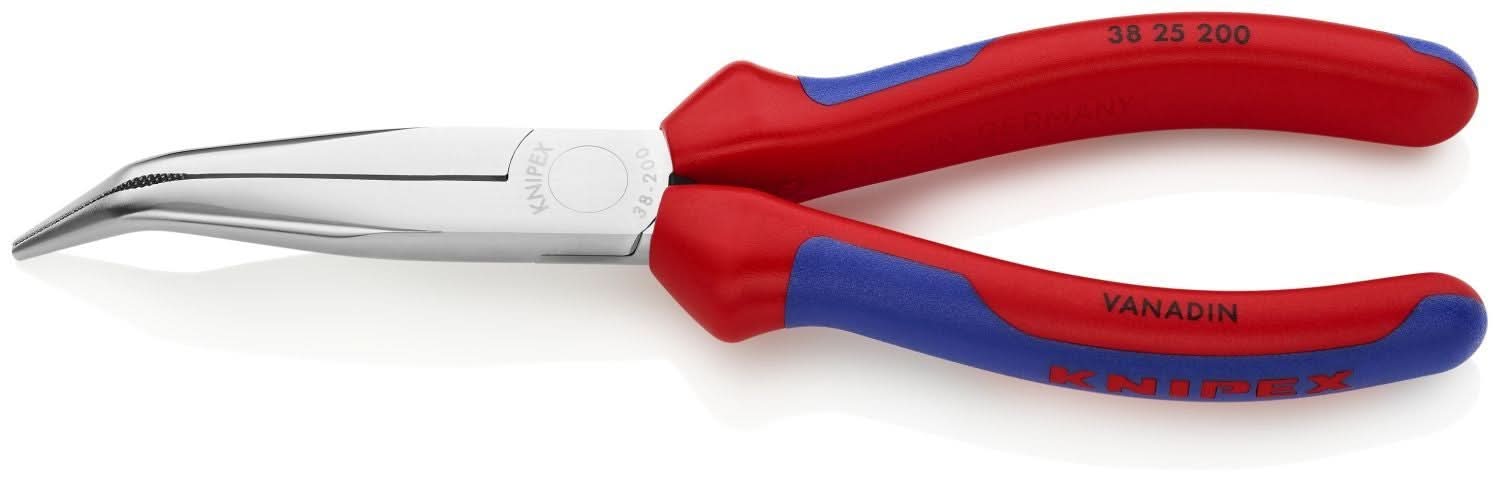 Knipex 38 25 200 Long Nose 40&deg; Angled Pliers without Cutter