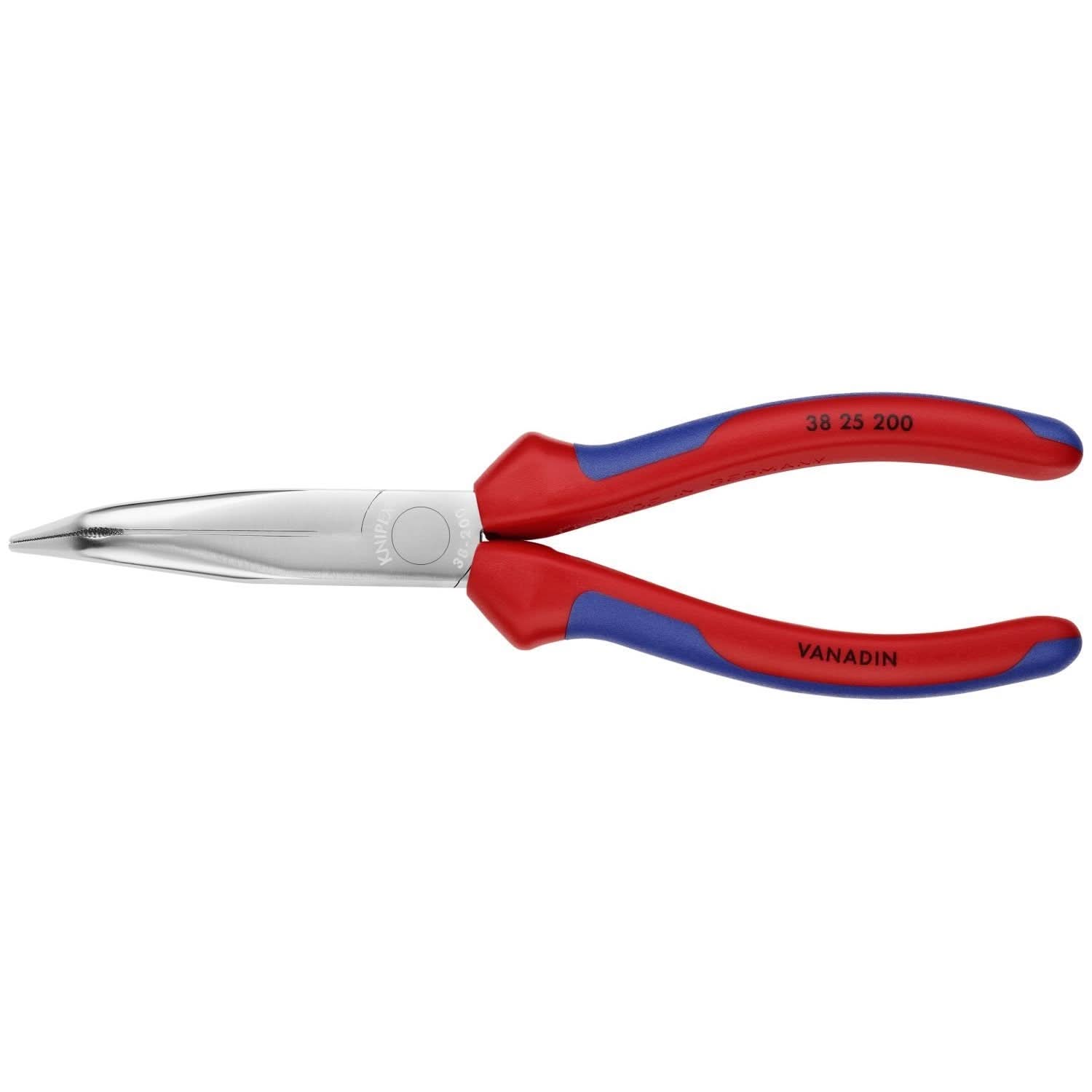 Knipex 38 25 200 Long Nose 40&deg; Angled Pliers without Cutter