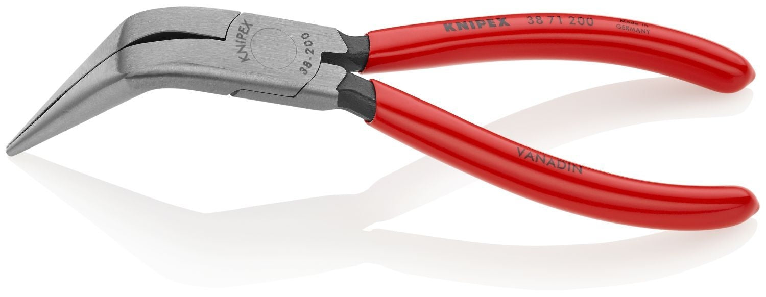 Knipex 38 71 200 Long Nose 70&deg; Angled Pliers without Cutter