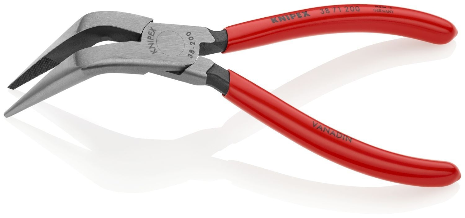 Knipex 38 71 200 Long Nose 70&deg; Angled Pliers without Cutter