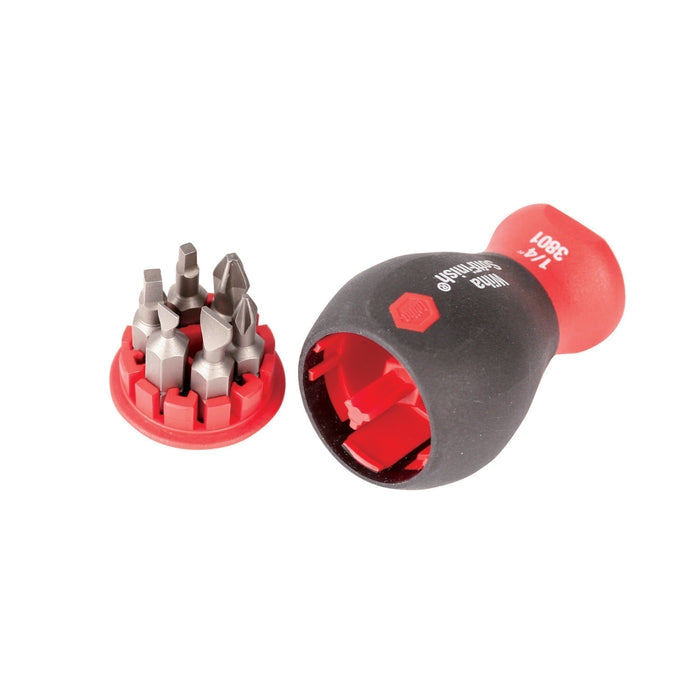 Wiha 38048 7-Piece SoftFinish Stubby Bit Holder Set