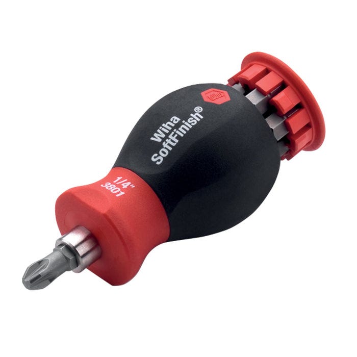 Wiha 38048 7-Piece SoftFinish Stubby Bit Holder Set