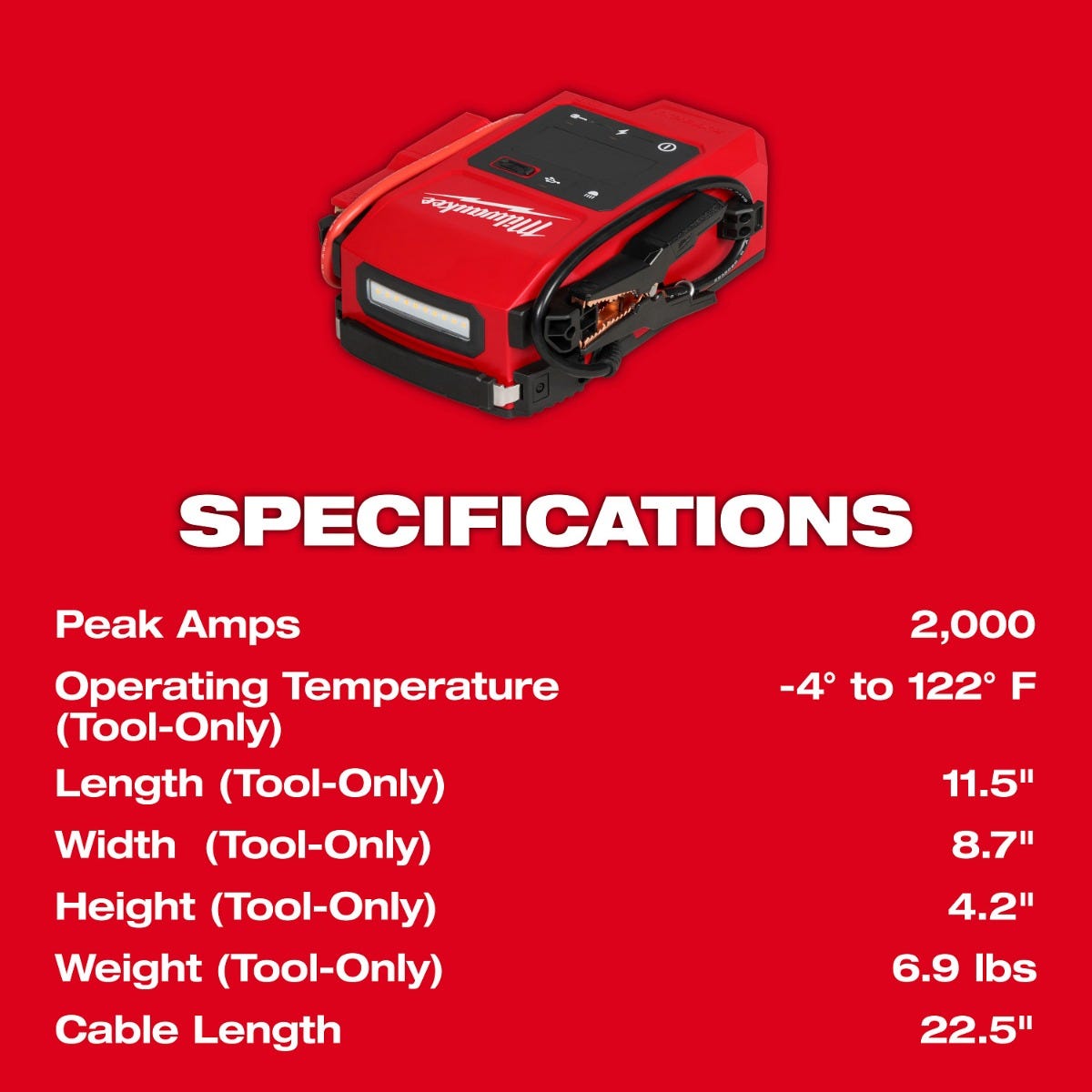 Milwaukee 3841-20 M18 HOTSHOT Jump Starter, Tool Only