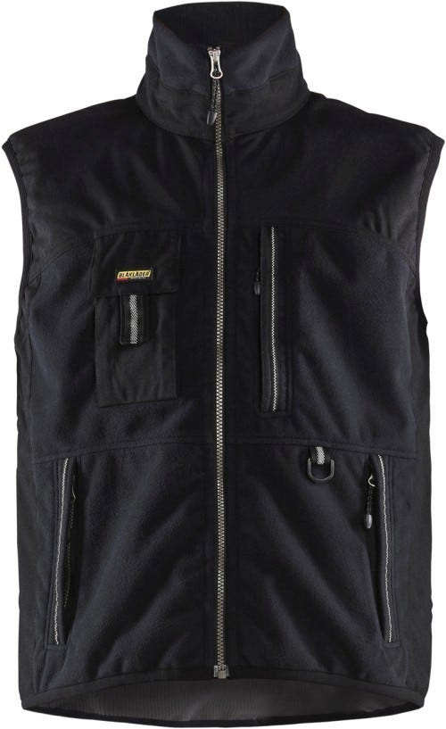 Blaklader 38452524 Two Fisted Fleece Vest, Black