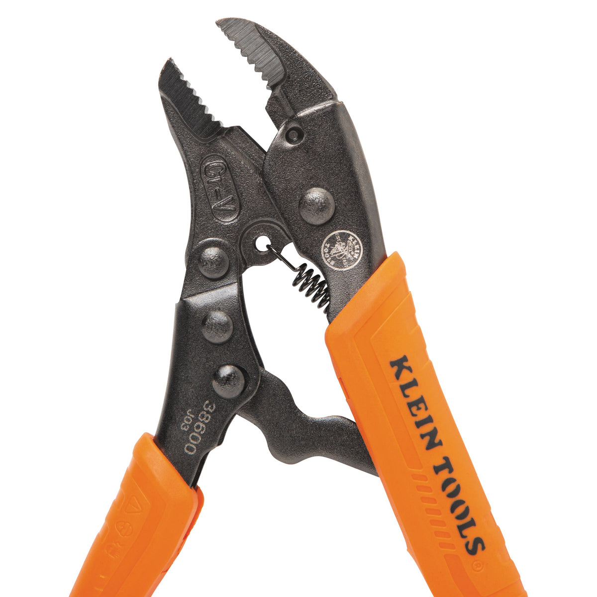Klein 38600 curved locking jaw detail open
