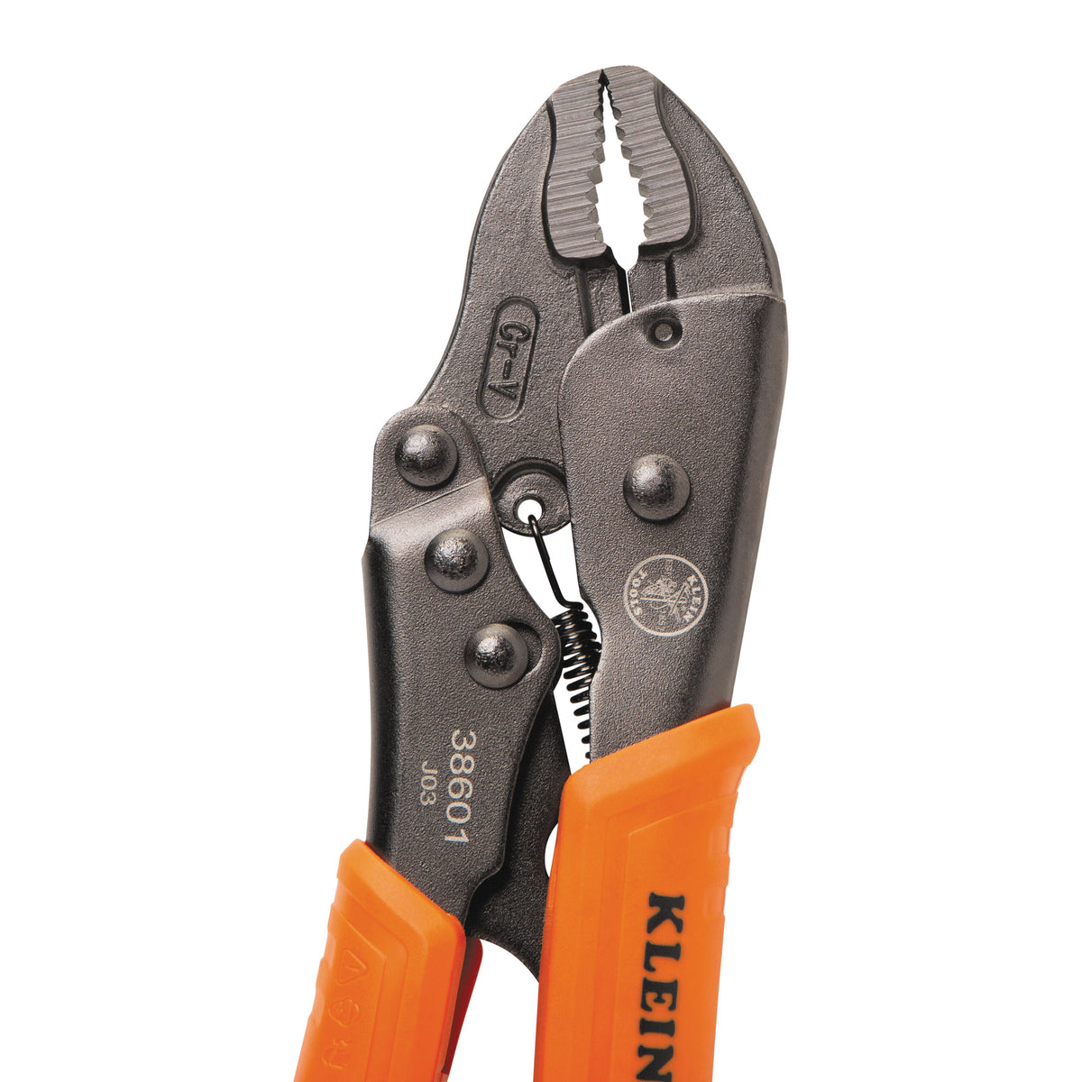 Klein 38601 curved locking jaw detail closed