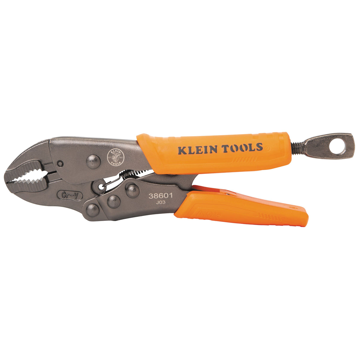 Klein 38601 locking pliers side view closed